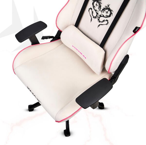 XMAX / Rio Balerion Terletmez Kadife Kumaş Beyaz Gaming Oyuncu Koltuğu / 120 Kg Taşır