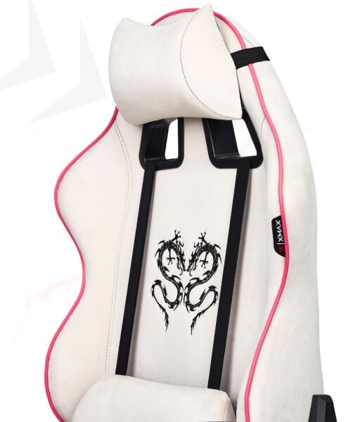 XMAX NO NAME / Rio Balerion Terletmez Kadife Kumaş Beyaz Gaming Oyuncu Koltuğu / 120 Kg Taşır