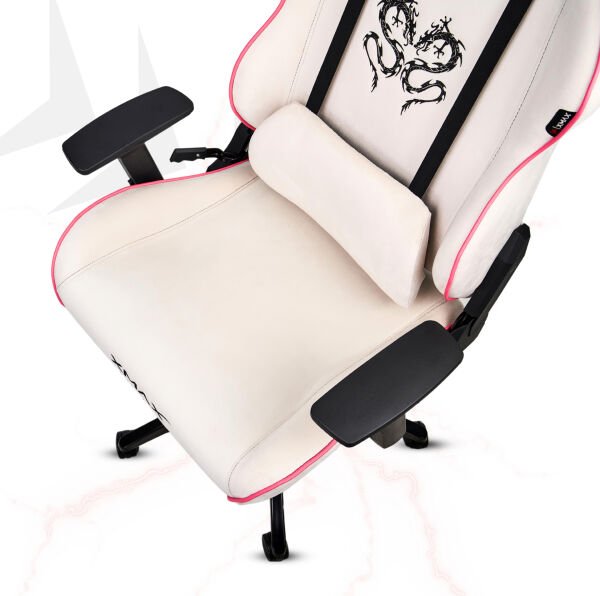 XMAX NO NAME / Rio Balerion Terletmez Kadife Kumaş Beyaz Gaming Oyuncu Koltuğu / 120 Kg Taşır