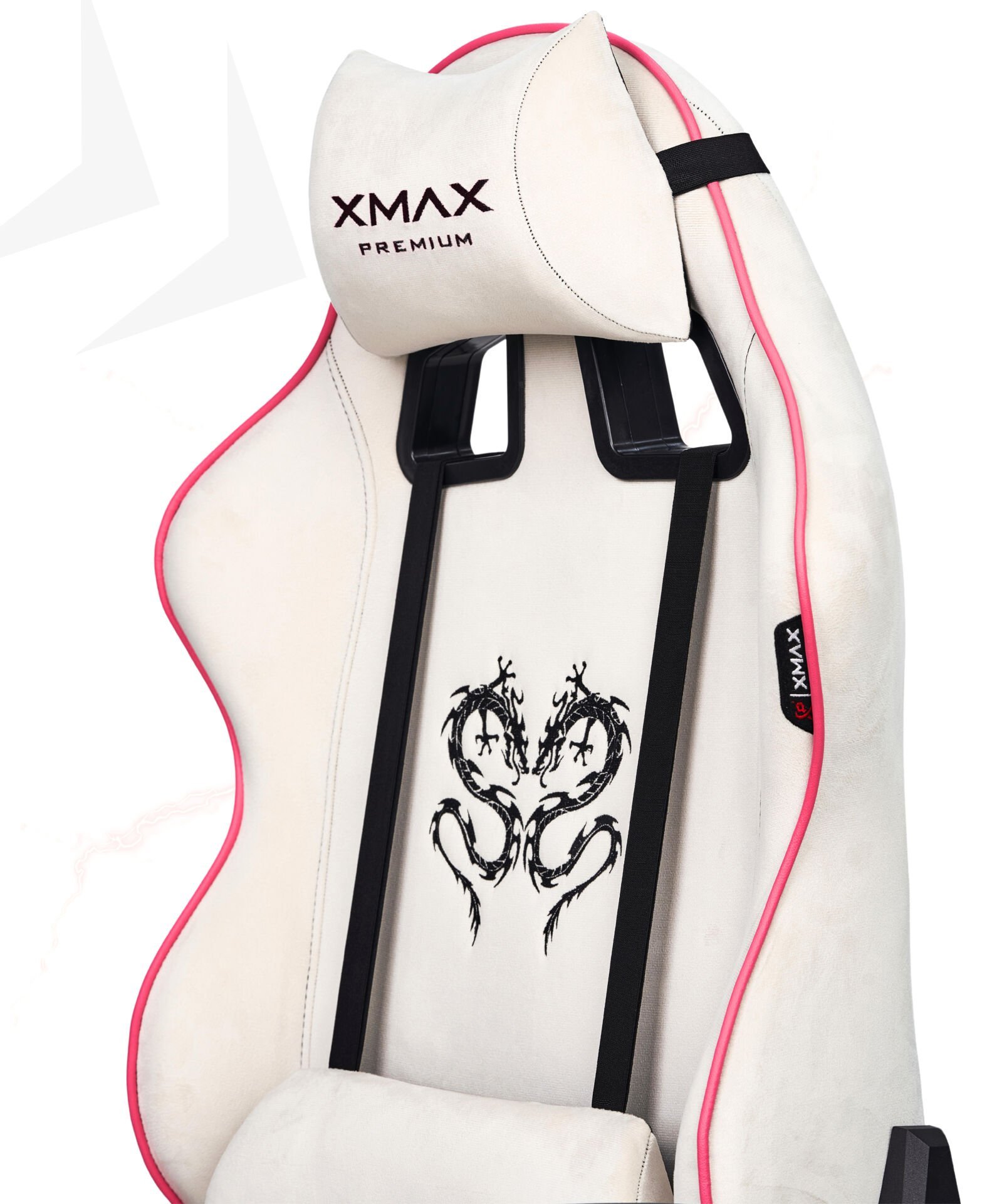 XMAX / Rio Balerion Terletmez Kadife Kumaş Beyaz Gaming Oyuncu Koltuğu / 120 Kg Taşır