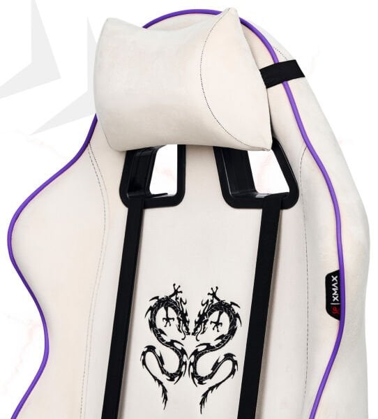 XMAX NO NAME / Rio Balerion Terletmez Kadife Kumaş Beyaz Gaming Oyuncu Koltuğu / 120 Kg Taşır