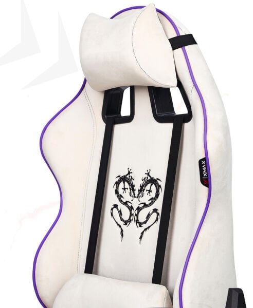 XMAX NO NAME / Rio Balerion Terletmez Kadife Kumaş Beyaz Gaming Oyuncu Koltuğu / 120 Kg Taşır