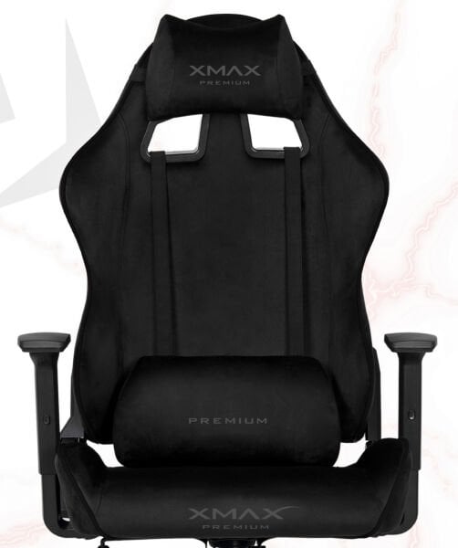 XMAX / Rio Balerion Terletmez Kadife Kumaş Siyah Gaming Oyuncu Koltuğu / 120 Kg Taşır