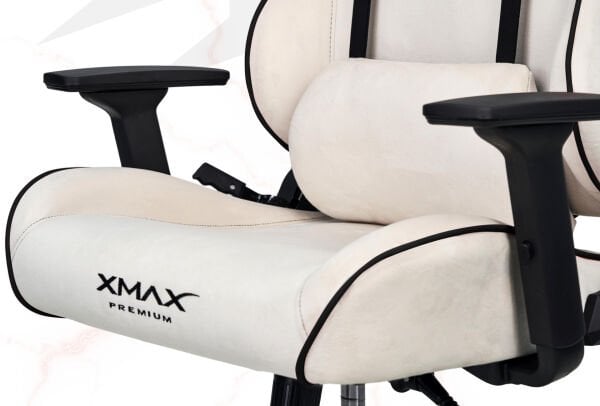 XMAX NO NAME / Rio Balerion Terletmez Kadife Kumaş Beyaz Gaming Oyuncu Koltuğu / 120 Kg Taşır