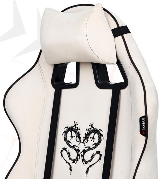 XMAX NO NAME / Rio Balerion Terletmez Kadife Kumaş Beyaz Gaming Oyuncu Koltuğu / 120 Kg Taşır