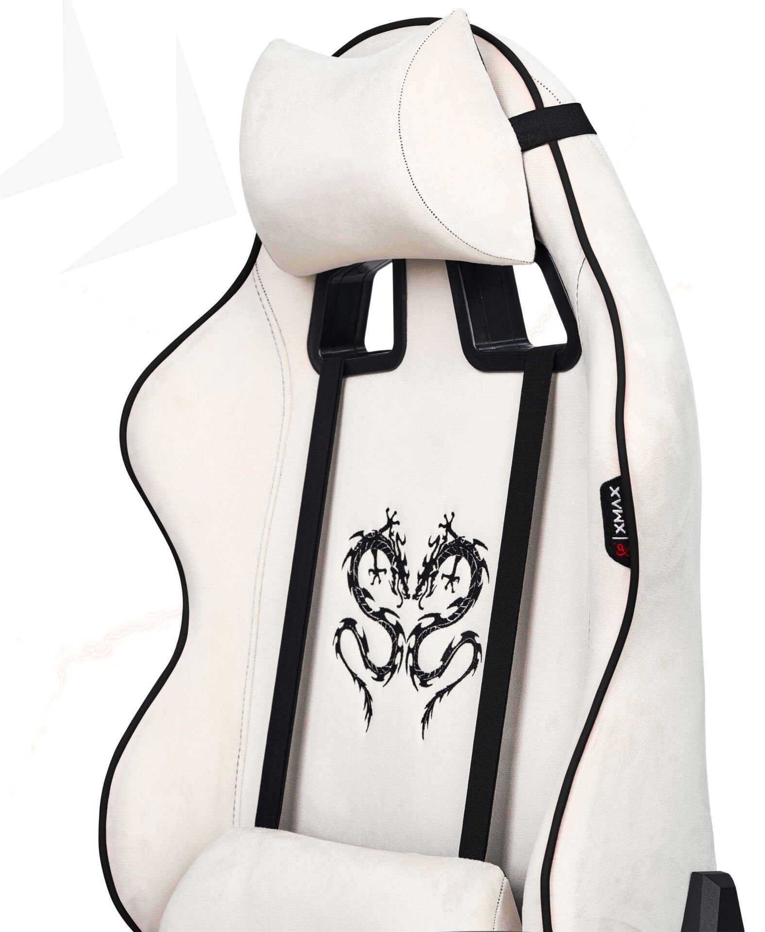 XMAX NO NAME / Rio Balerion Terletmez Kadife Kumaş Beyaz Gaming Oyuncu Koltuğu / 120 Kg Taşır