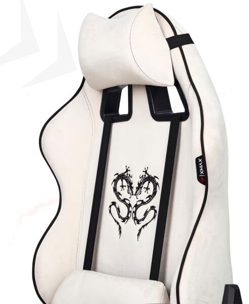 XMAX NO NAME / Rio Balerion Terletmez Kadife Kumaş Beyaz Gaming Oyuncu Koltuğu / 120 Kg Taşır