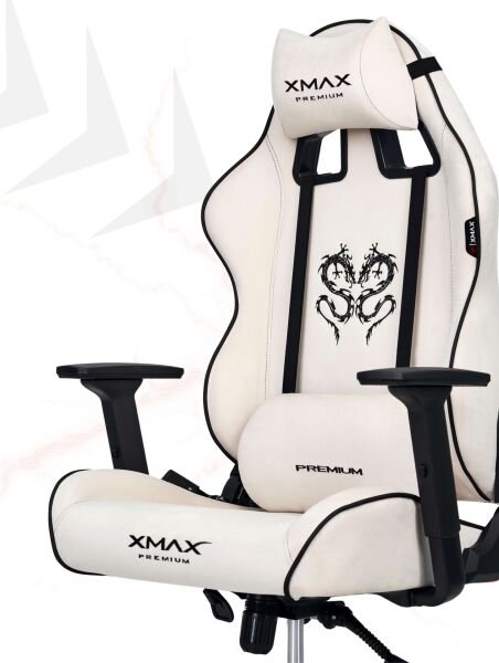 Beyaz Oyuncu Koltuğu Beyaz Yastıklı – XMAX Rio Bilgisayar Sandalyesi