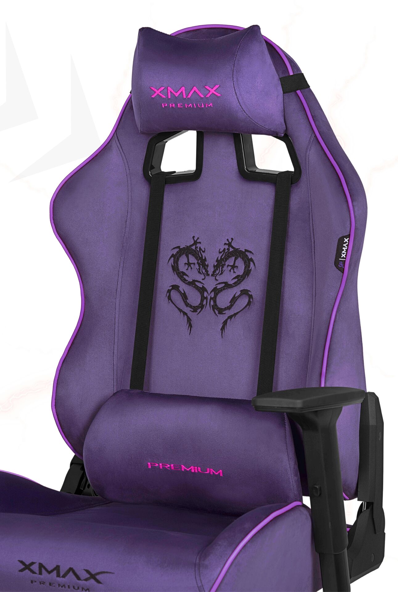 XMAX / Rio Balerion Terletmez Kadife Kumaş Mor Gaming Oyuncu Koltuğu / 120 Kg Taşır