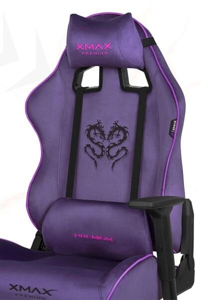 XMAX / Rio Balerion Terletmez Kadife Kumaş Mor Gaming Oyuncu Koltuğu / 120 Kg Taşır