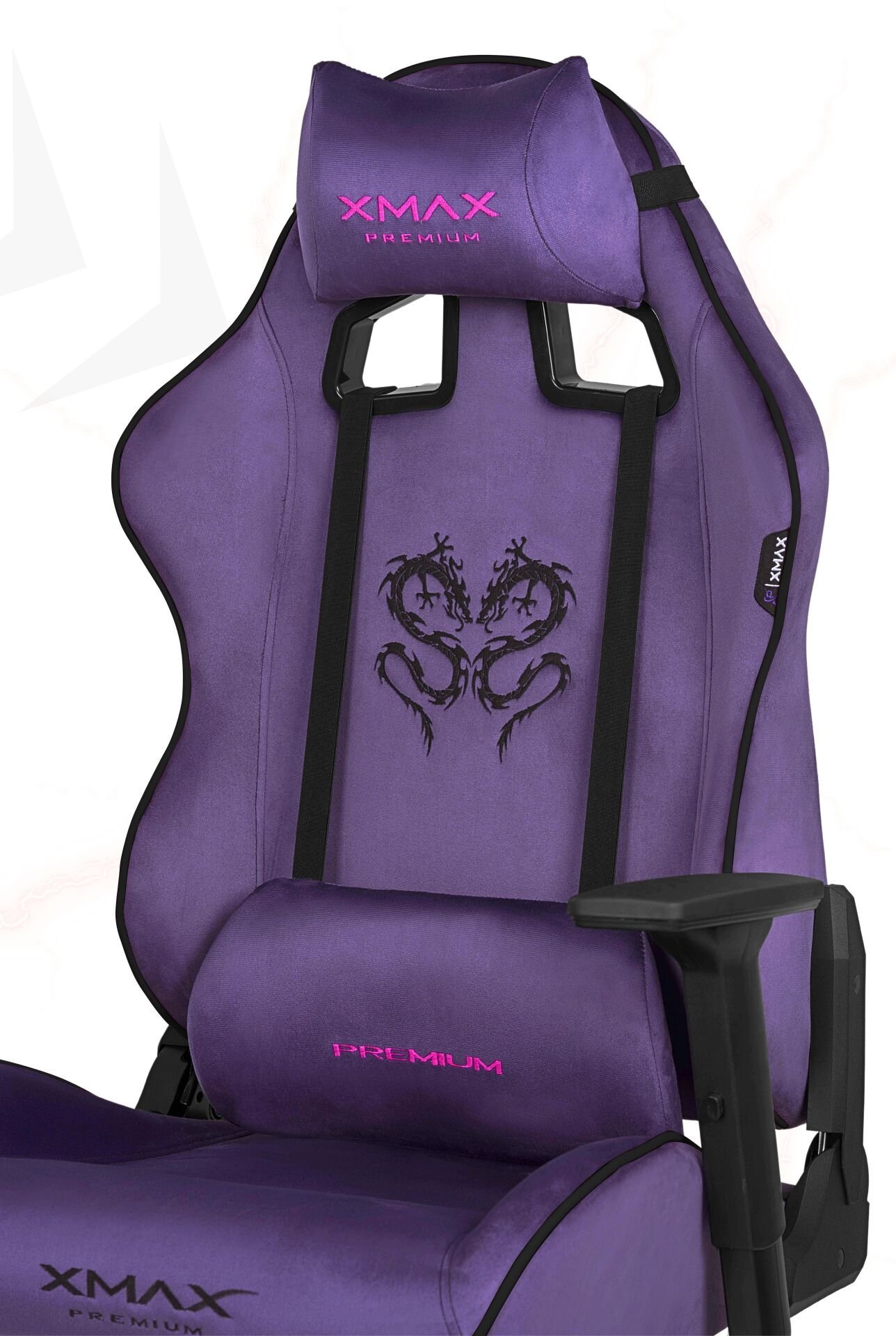 XMAX / Rio Balerion Terletmez Kadife Kumaş Mor Gaming Oyuncu Koltuğu / 120 Kg Taşır