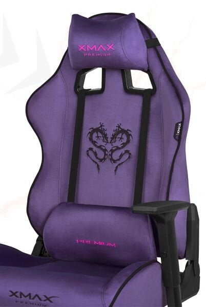 XMAX / Rio Balerion Terletmez Kadife Kumaş Mor Gaming Oyuncu Koltuğu / 120 Kg Taşır