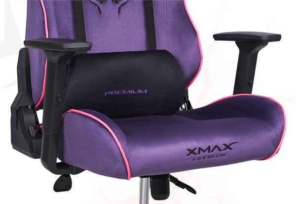XMAX / Rio Balerion Terletmez Kadife Kumaş Mor Gaming Oyuncu Koltuğu / 120 Kg Taşır