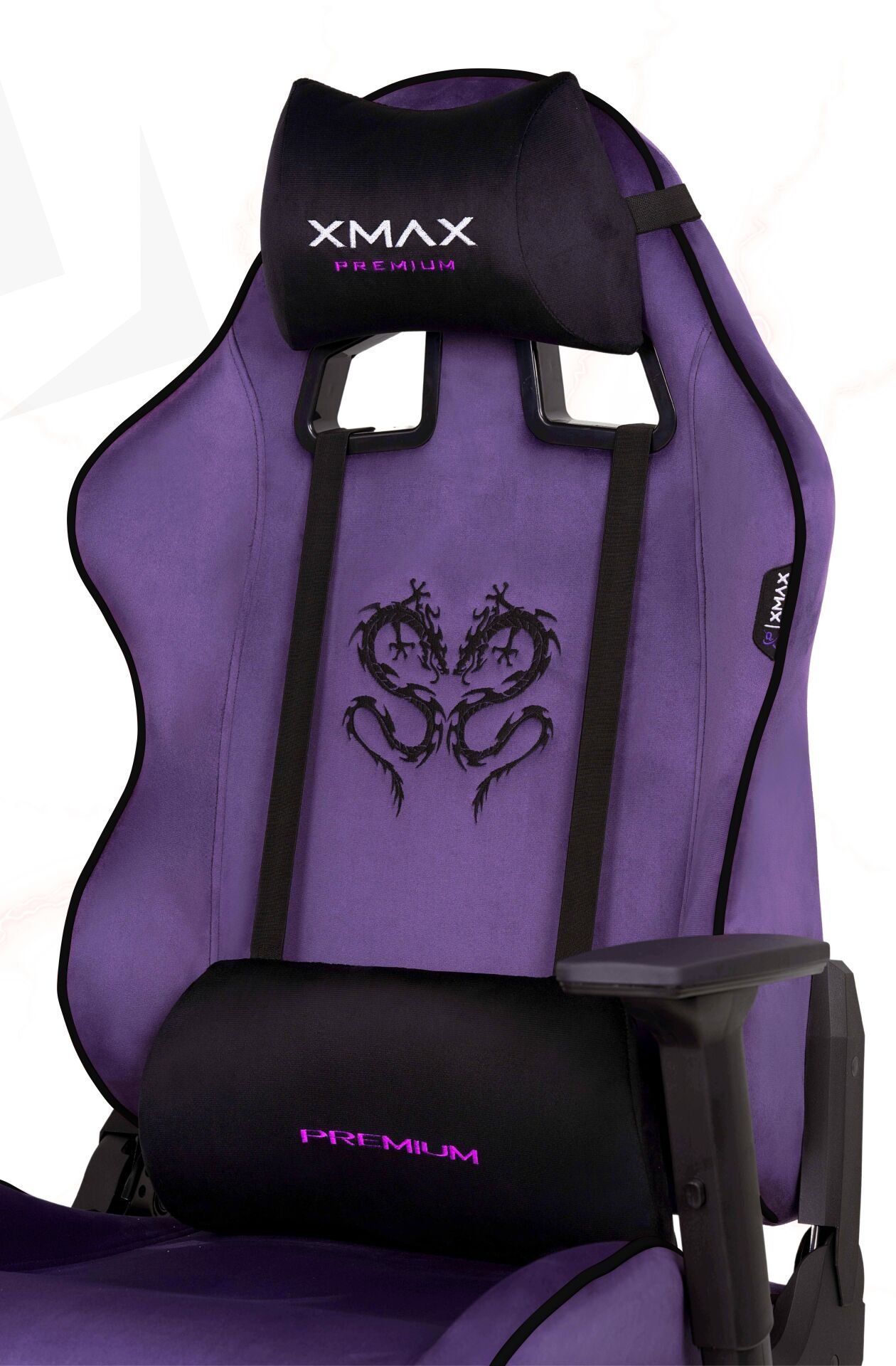 XMAX / Rio Balerion Terletmez Kadife Kumaş Mor Gaming Oyuncu Koltuğu / 120 Kg Taşır