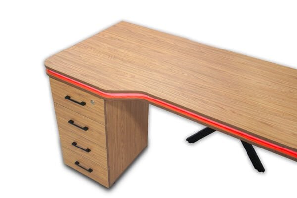 XMAX Zyra 160x80cm Işıklı MDF Çalışma Yada Oyun Masası Renk: Başak Meşe