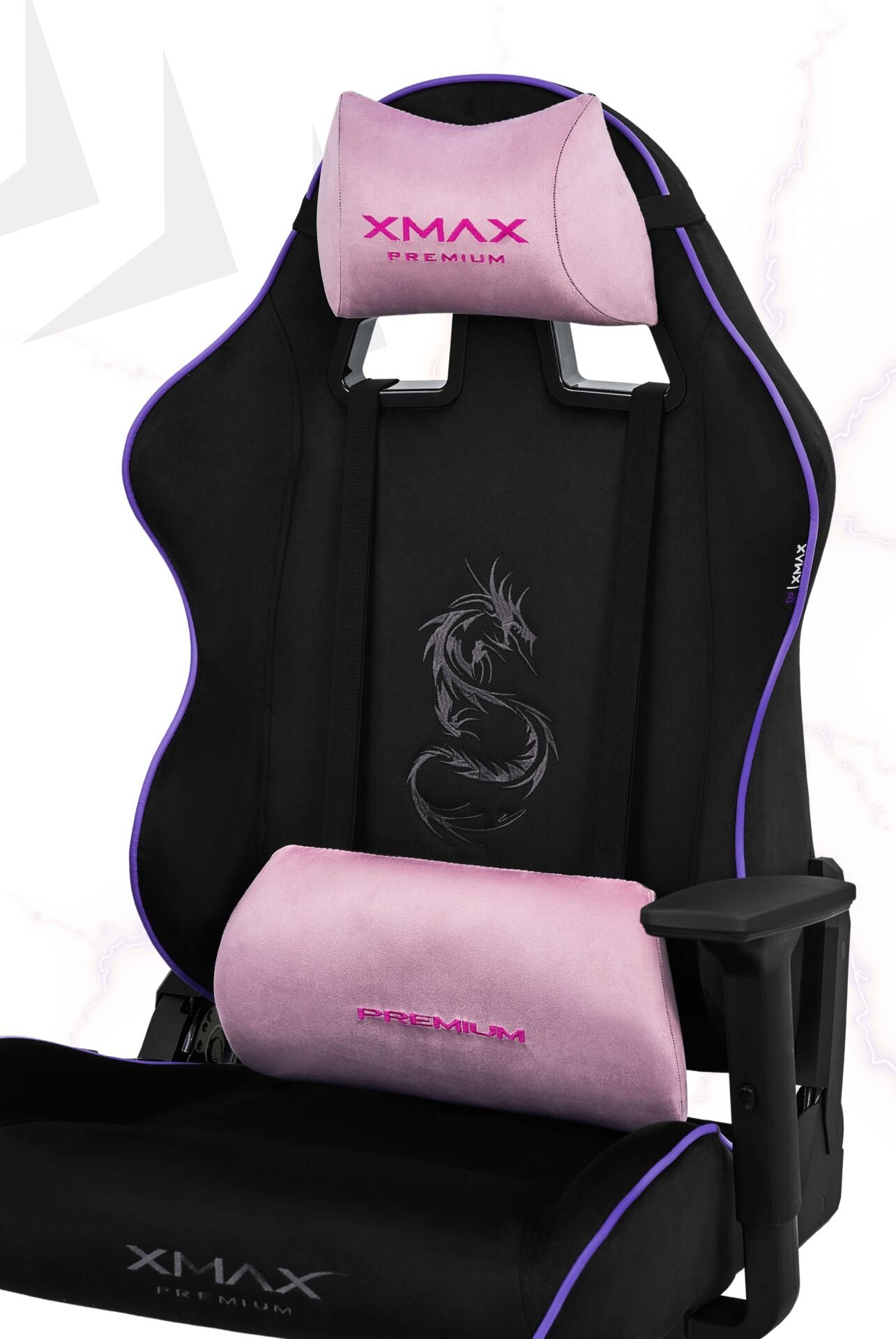 XMAX / Rio Balerion Terletmez Kadife Kumaş Siyah Gaming Oyuncu Koltuğu / 120 Kg Taşır