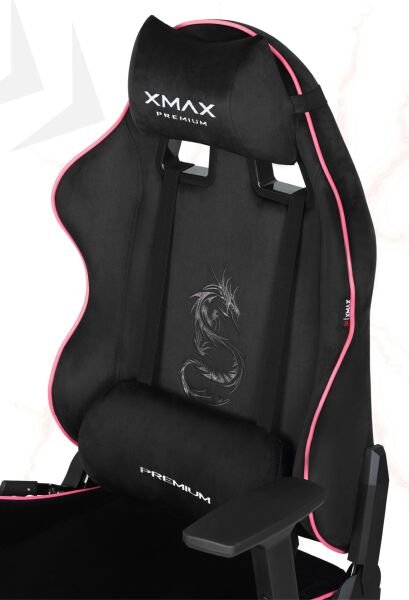XMAX / Rio Balerion Terletmez Kadife Kumaş Siyah Gaming Oyuncu Koltuğu / 120 Kg Taşır