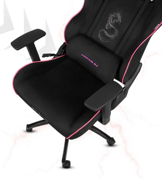 XMAX / Rio Balerion Terletmez Kadife Kumaş Siyah Gaming Oyuncu Koltuğu / 120 Kg Taşır