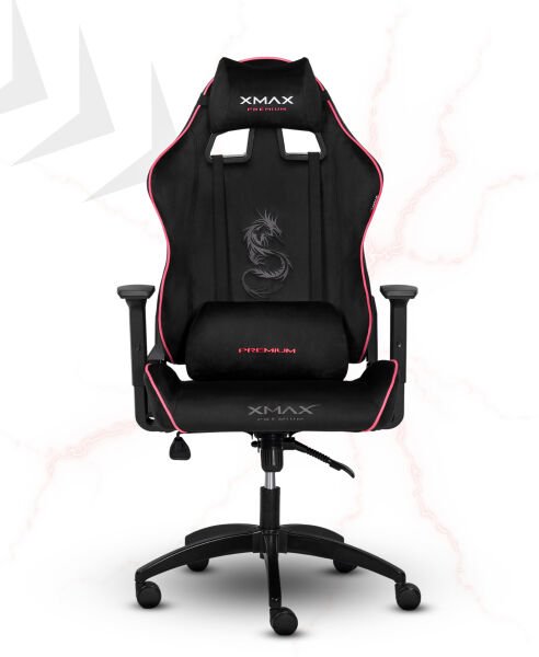 XMAX / Rio Balerion Terletmez Kadife Kumaş Siyah Gaming Oyuncu Koltuğu / 120 Kg Taşır