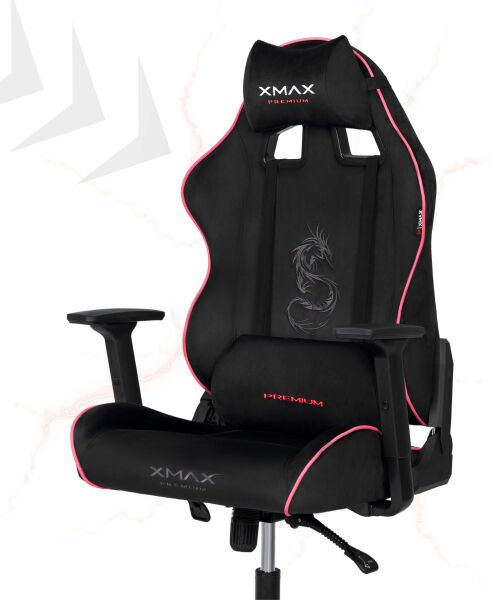 XMAX / Rio Balerion Terletmez Kadife Kumaş Siyah Gaming Oyuncu Koltuğu / 120 Kg Taşır