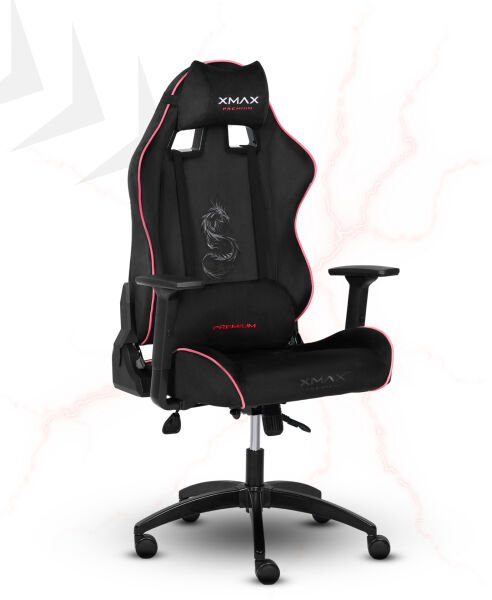 XMAX / Rio Balerion Terletmez Kadife Kumaş Siyah Gaming Oyuncu Koltuğu / 120 Kg Taşır