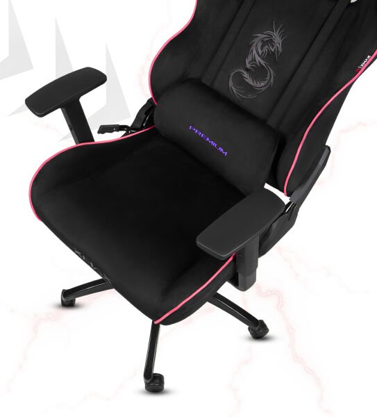 XMAX / Rio Balerion Terletmez Kadife Kumaş Siyah Gaming Oyuncu Koltuğu / 120 Kg Taşır