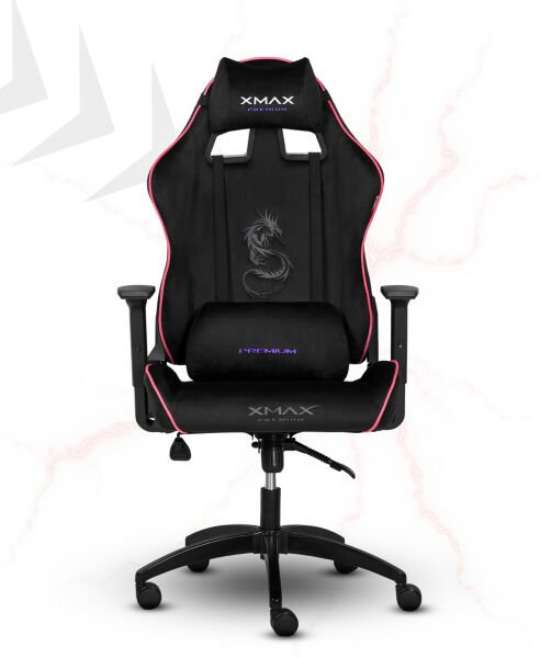 XMAX / Rio Balerion Terletmez Kadife Kumaş Siyah Gaming Oyuncu Koltuğu / 120 Kg Taşır