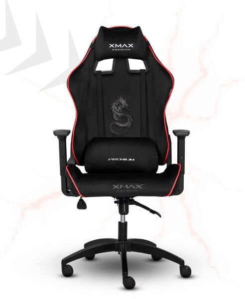 XMAX / Rio Balerion Terletmez Kadife Kumaş Siyah Gaming Oyuncu Koltuğu / 120 Kg Taşır