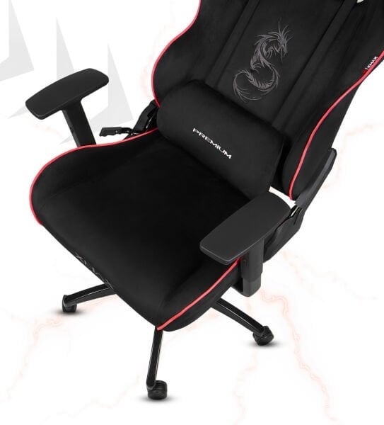 XMAX / Rio Balerion Terletmez Kadife Kumaş Siyah Gaming Oyuncu Koltuğu / 120 Kg Taşır