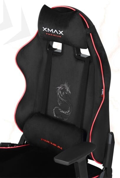 XMAX / Rio Balerion Terletmez Kadife Kumaş Siyah Gaming Oyuncu Koltuğu / 120 Kg Taşır