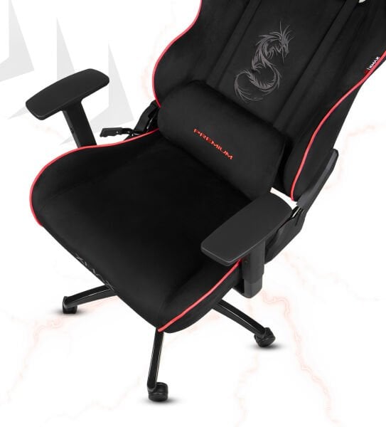 XMAX / Rio Balerion Terletmez Kadife Kumaş Siyah Gaming Oyuncu Koltuğu / 120 Kg Taşır