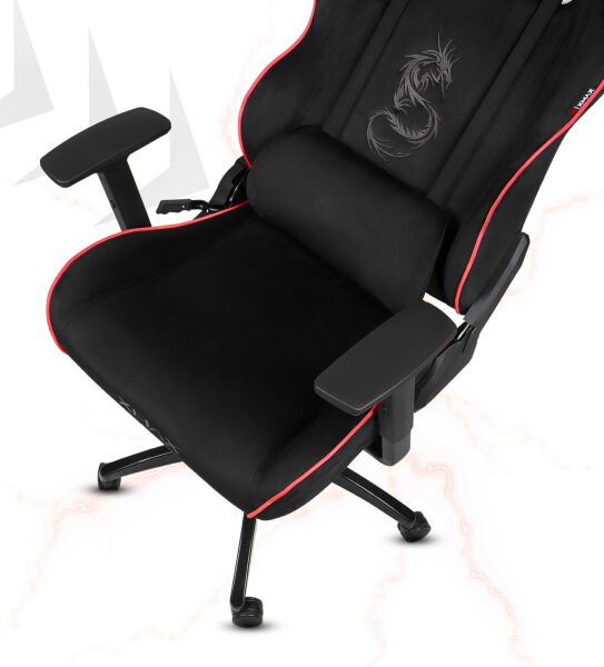 XMAX NO NAME / Rio Balerion Terletmez Kadife Kumaş Siyah Gaming Oyuncu Koltuğu / 120 Kg Taşır