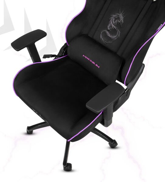 XMAX / Rio Balerion Terletmez Kadife Kumaş Siyah Gaming Oyuncu Koltuğu / 120 Kg Taşır