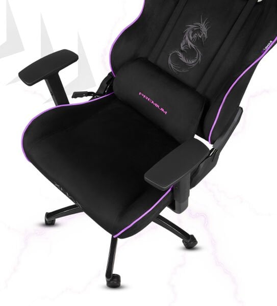 XMAX / Rio Balerion Terletmez Kadife Kumaş Siyah Gaming Oyuncu Koltuğu / 120 Kg Taşır