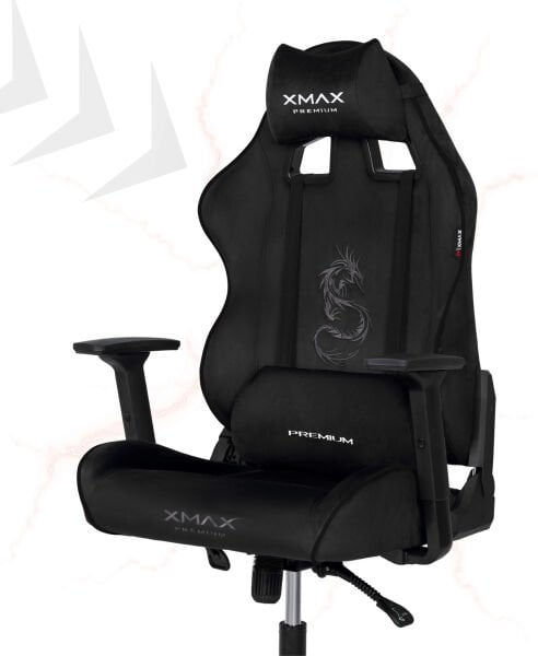 XMAX / Rio Balerion Terletmez Kadife Kumaş Siyah Gaming Oyuncu Koltuğu / 120 Kg Taşır