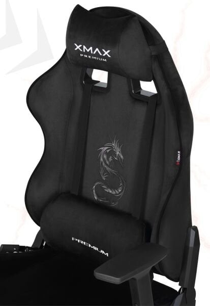 XMAX / Rio Balerion Terletmez Kadife Kumaş Siyah Gaming Oyuncu Koltuğu / 120 Kg Taşır