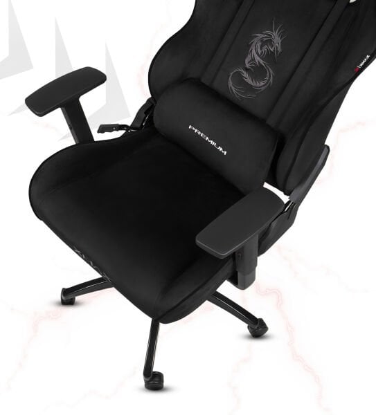 XMAX / Rio Balerion Terletmez Kadife Kumaş Siyah Gaming Oyuncu Koltuğu / 120 Kg Taşır