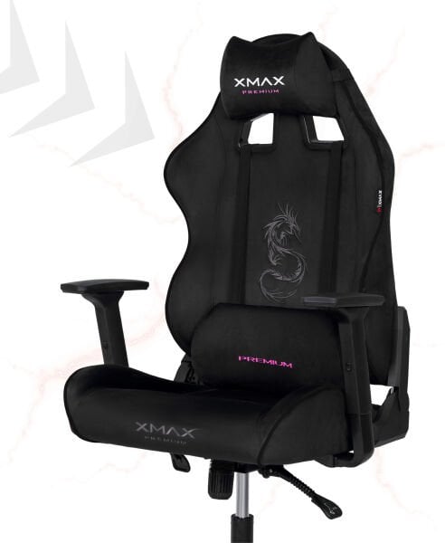 XMAX / Rio Balerion Terletmez Kadife Kumaş Siyah Gaming Oyuncu Koltuğu / 120 Kg Taşır