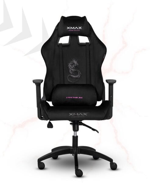 XMAX / Rio Balerion Terletmez Kadife Kumaş Siyah Gaming Oyuncu Koltuğu / 120 Kg Taşır