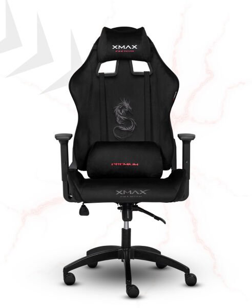 XMAX / Rio Balerion Terletmez Kadife Kumaş Siyah Gaming Oyuncu Koltuğu / 120 Kg Taşır