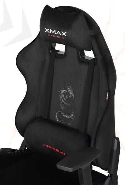 XMAX / Rio Balerion Terletmez Kadife Kumaş Siyah Gaming Oyuncu Koltuğu / 120 Kg Taşır