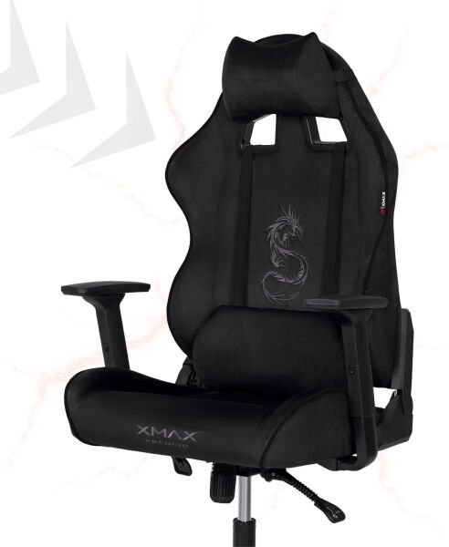 XMAX NO NAME / Rio Balerion Terletmez Kadife Kumaş Siyah Gaming Oyuncu Koltuğu / 120 Kg Taşır
