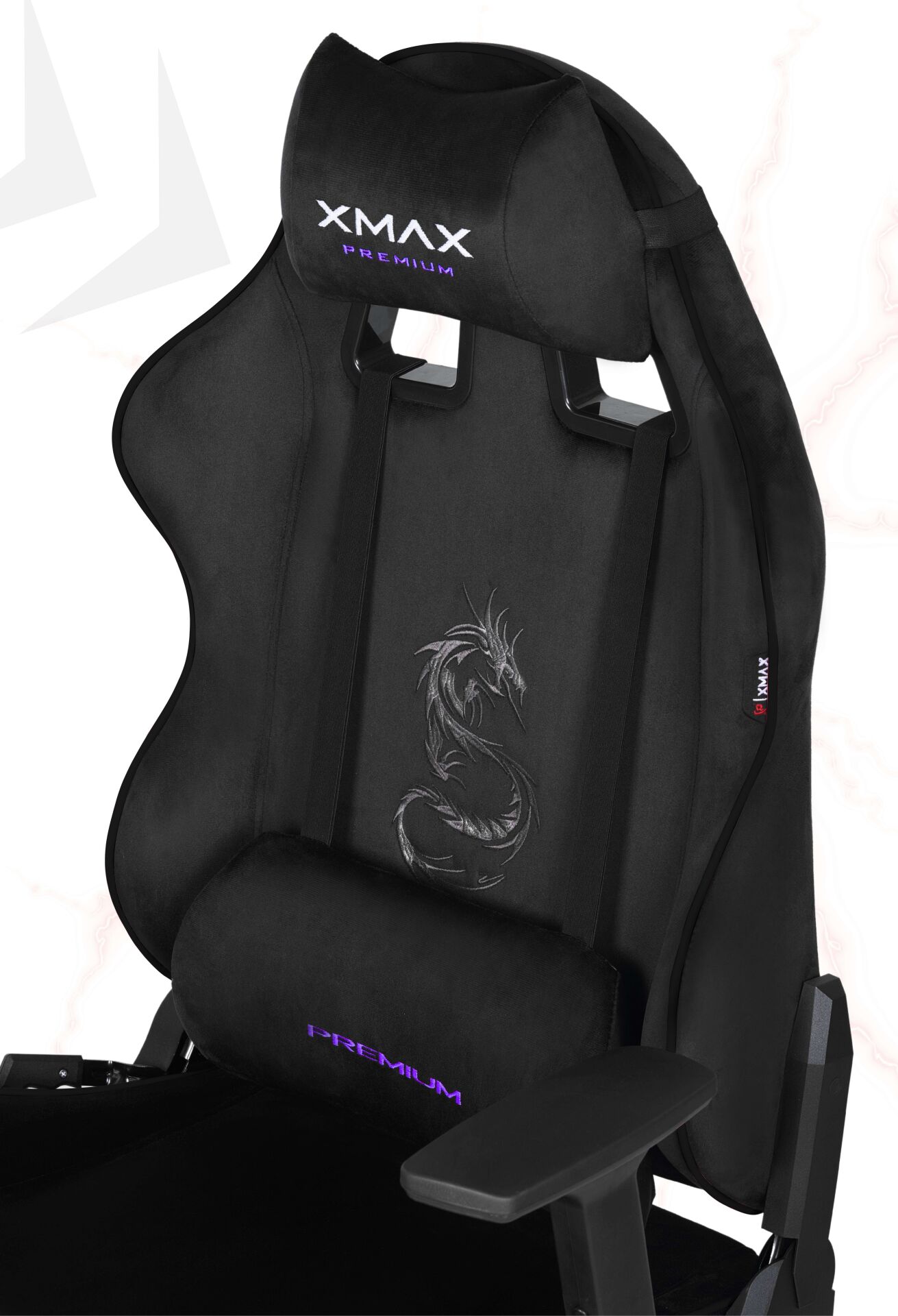 XMAX / Rio Balerion Terletmez Kadife Kumaş Siyah Gaming Oyuncu Koltuğu / 120 Kg Taşır