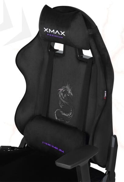 XMAX / Rio Balerion Terletmez Kadife Kumaş Siyah Gaming Oyuncu Koltuğu / 120 Kg Taşır