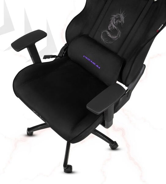 XMAX / Rio Balerion Terletmez Kadife Kumaş Siyah Gaming Oyuncu Koltuğu / 120 Kg Taşır