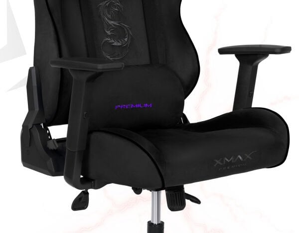 XMAX / Rio Balerion Terletmez Kadife Kumaş Siyah Gaming Oyuncu Koltuğu / 120 Kg Taşır