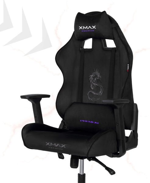 XMAX / Rio Balerion Terletmez Kadife Kumaş Siyah Gaming Oyuncu Koltuğu / 120 Kg Taşır