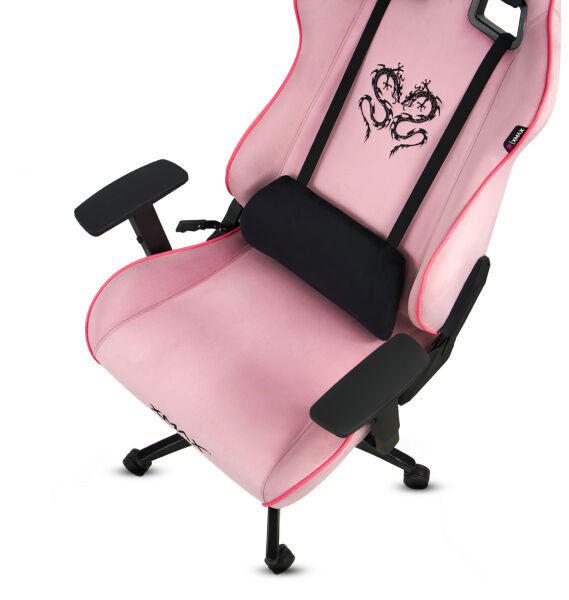 XMAX NO NAME / Rio Plus Balerion Terletmez Kadife Kumaş Pembe Gaming Oyuncu Koltuğu / 120 Kg Taşır