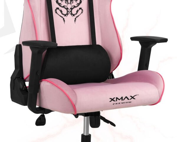 XMAX NO NAME / Rio Plus Balerion Terletmez Kadife Kumaş Pembe Gaming Oyuncu Koltuğu / 120 Kg Taşır