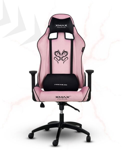 XMAX / Rio Plus Balerion Terletmez Kadife Kumaş Pembe Gaming Oyuncu Koltuğu / 120 Kg Taşır